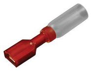 TERMINAL, FEMALE DISCONNECT, 0.25", CRIMP, RED