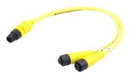 SENSOR CORD, M12 PLUG-2X RCPT, 3.3 