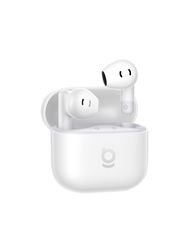 True Wireless Bluetooth 6.0 Earbuds Bass BS2 Lite with Charging Case, White