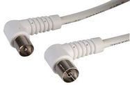 LEAD, COAX TV R/A P-S WHITE 0.5M