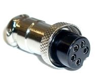 Socket microphone, cable mount, 5 pin