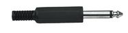 Plug 6.3mm mono kabeliui plastikinis