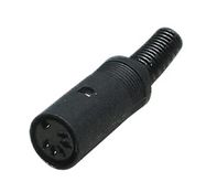 Socket  DIN-5, 5 pins cable mount, soldered