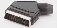 Plug SCART, plastic body, cable mount