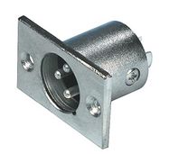 Socket, microphone male 3 pin, panel mount XLR