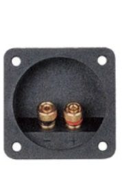 Speaker socket, panel mounting, soldered conntacts, gold plated