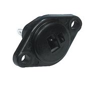 Speaker socket, panel mounting, soldered conntacts, black