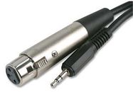 XLR S TO 3.5MM STEREO JACK LEAD, 6M