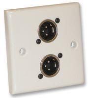 WALL PLATE, 2 X XLR PLUG