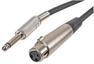 XLR SOCK 1/4" MONO JACK LEAD 5M