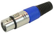 SOCKET, XLR, FREE, BLUE, 5POLE