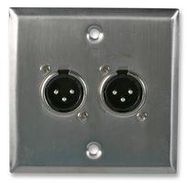 WALL PLATE, 2X XLR PLUGS