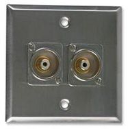 WALL PLATE, 2X RCA