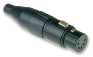 SOCKET, XLR, BLACK, 5POLE