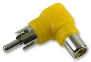 PHONO ADAPTOR, 90DEG, YELLOW