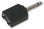 ADAPTER, MONO 6.35MM PLUG-RCPT