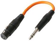 ADAPTOR LEAD, XLR S TO 6.35MM JACK