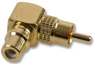 ADAPTOR, PHONO, 90DEG, GOLD