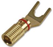 TERMINAL, SPADE TONGUE, BRASS, RED