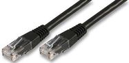 PATCH CORD, RJ45 PLUG, CAT6, 1M, BLACK