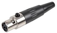 MINI XLR SOCKET, IN-LINE, 4P