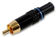 PHONO PLUG, BLACK/GOLD, BLUE