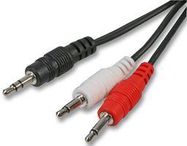 3.5MM ST PLUG TO 2X 3.5 PLUGS, 3M