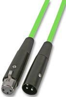 XLR LEAD, 6M, FLUORO GREEN