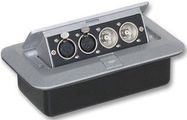 FLOOR BOX, 2 X BNC / 2 X XLR SOCKET