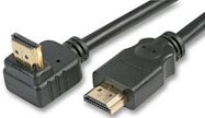 HDMI LEAD, STRAIGHT TO 90DEG, 2M