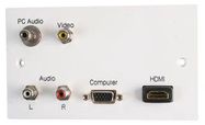 AV WALLPLATE, 2G, PLUG AND PLAY