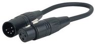 XLR ADAPTOR LEAD, 5P PLUG TO 3P SKT