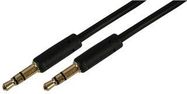 3.5MM LEAD, STEREO, SLIM, BLACK, 0.5M