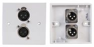 XLR WALLPLATE, 2X SOCKETS