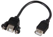 ADAPTOR LEAD, USB B TO A, SOCKETS, 135MM