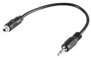 ADAPTOR LEAD, 3.5MM 3P JACK, PLUG TO SKT