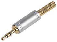 CONNECTOR, 3.5MM JACK PLUG, 3P, METAL+SR