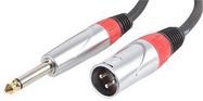 LEAD, XLR PLUG TO 6.35MM 2P PLUG, 1M