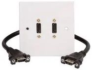 WALLPLATE, 1G, DUAL 90DEG HDMI FLYLEAD