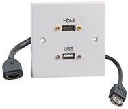 WALLPLATE, USB A, HDMI FLYLEAD