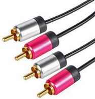 2 RCA TO 2 RCA PHONO LEAD ALUMINIUM 2M