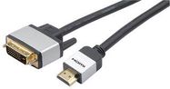 HDMI TO DVI-D LEAD ALUMINIUM 1M