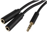 3.5MM STEREO JACK TO 2X SKT 7.5M BLK