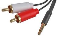 3.5MM STEREO JACK TO 2X PHONO LEAD 2M