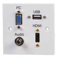 WALLPLATE 1G HDMI, VGA, AUDIO, USB A