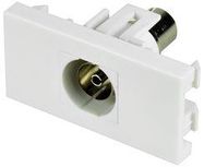 WALL PLATE MODULE, COAX SOCKET, 50X25MM