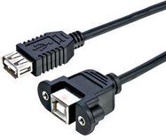 USB 2.0 PANEL MOUNT B ADAPTOR LEAD 300MM