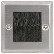 SINGLE GANG STEEL BRUSH WALLPLATE