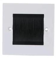 1 GANG BLACK BRUSH FACEPLATE