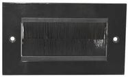 2 GANG BLACK BRUSH FACEPLATE